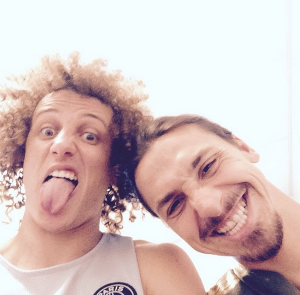 David Luiz och Zlatan Ibrahimovic.